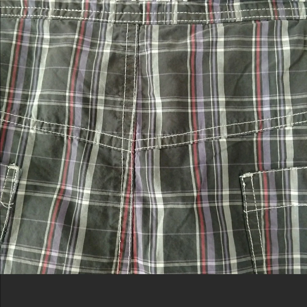 Tommy Hilfiger Gray Plaid Swim Trunks